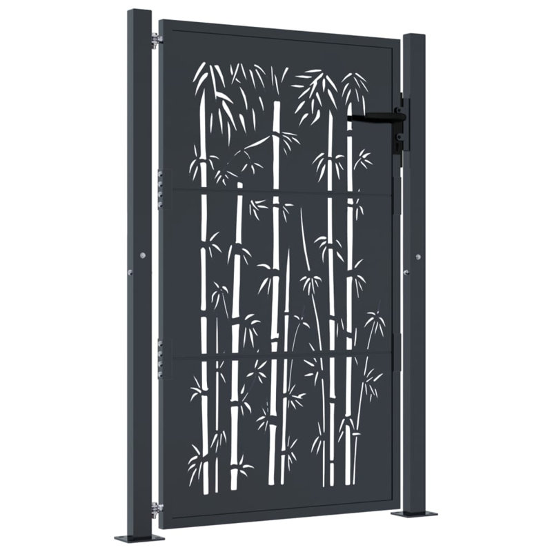 Barrière de jardin en acier 39,4 x 49,2 po anthracite vidaXL