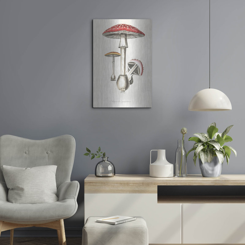  «Amanita Muscaria» par Art Licensing Studio, art mural en métal, 16 po x 24 po, H 24 po x l 16 po