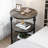 Round End Table, Small Side Table with 3 Shelves-1260254429
