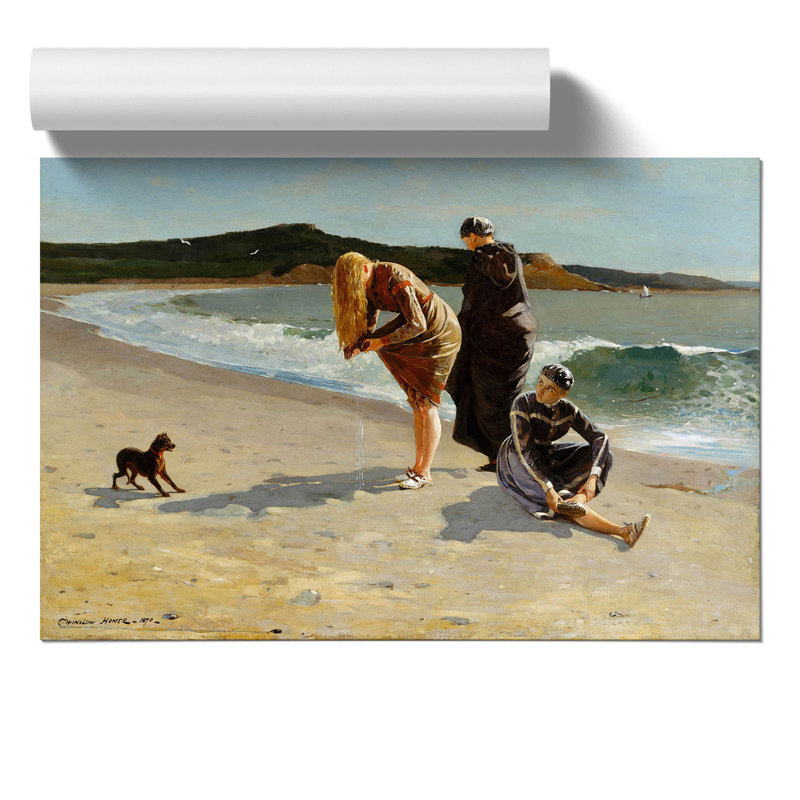 Eagle Head Beach by Winslow Homer - No Frame Painting, 42cm H x 59cm W x 0.1cm D
