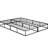 Textured Fabric Covered Queen Mattress Support - Black Metal Frame 12 Slat System 700Lbs Weight Capacity Easy Assembly Foundation With Wrapping 700Lb Up 8.5" Height-2089346376