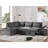 107" Modular Sectional Pull-Out Sofa