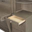 Grand lit escamotable avec bureau, tablettes et armoires de rangement, lit escamotable mural pour bureau à domicile peu encombrant, patiné-1800770070
