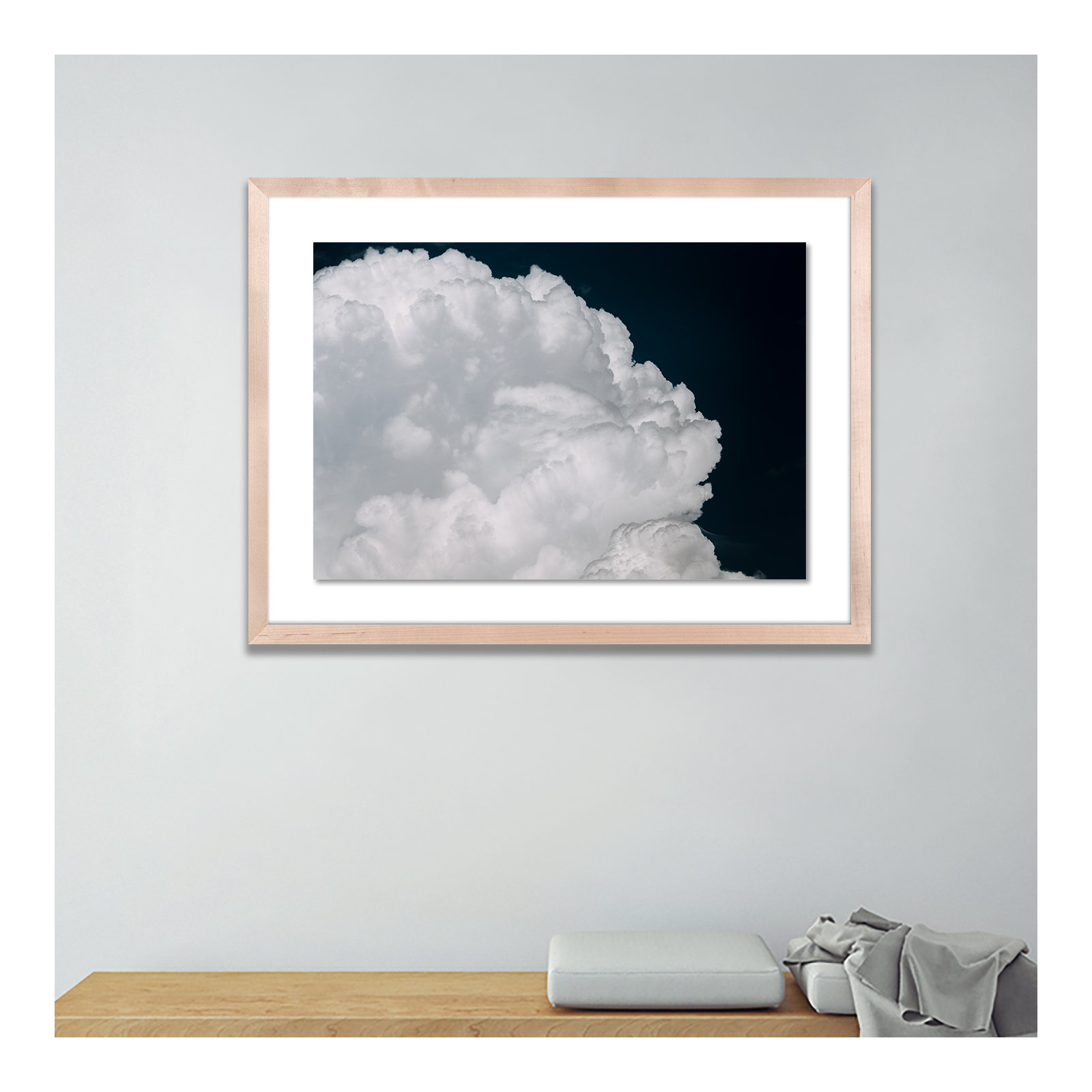 Cumulus by Michael Schauer, Natural, 43" H x 60" W x 2.5" D
