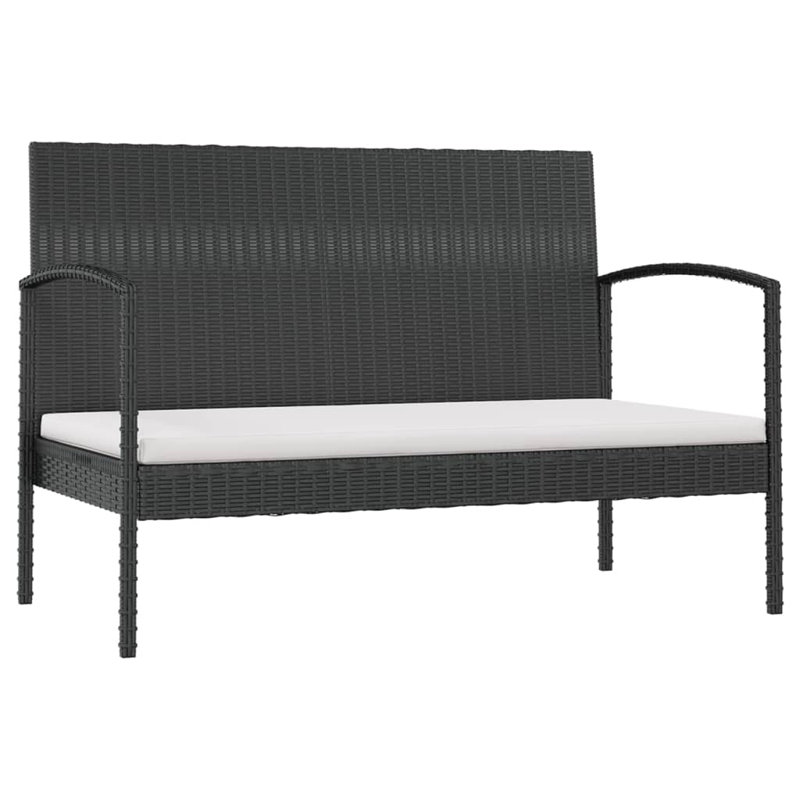 Lounge Complete Patio Set, White, Black