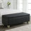 Banc de rangement rembourré en similicuir de 51 po de largeur