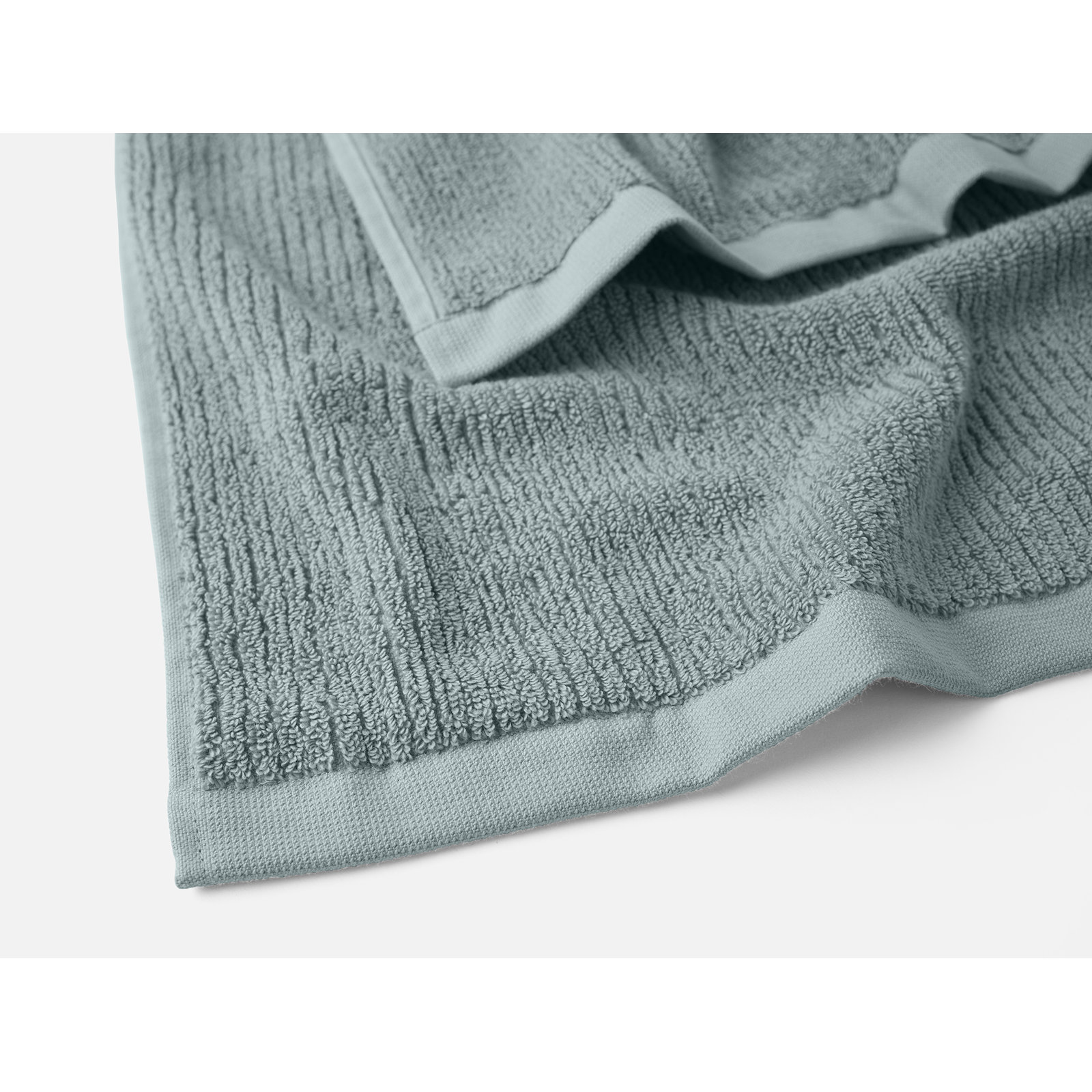 Temescal Organic Ribbed 6pc Towel Set, Lagoon