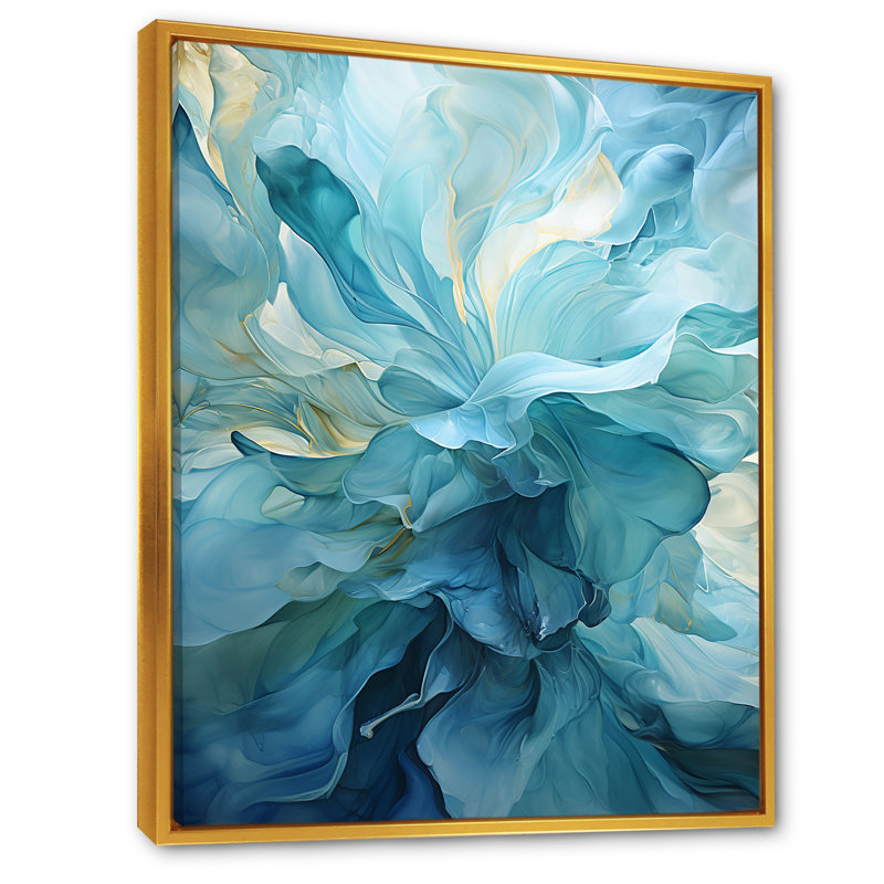Chesica - Abstract Spirals, reproduction d'art sur toile encadrée, H 40 po x l 30 po, Toile avec cadre flottant, Doré