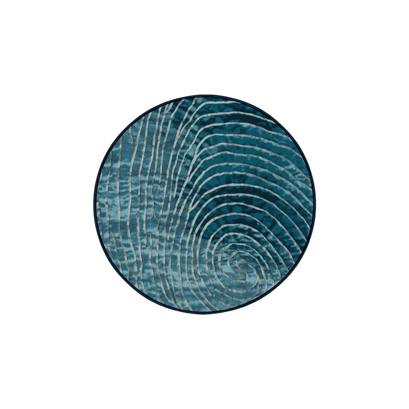 Machine Washable Gray Area Rug, Round 8'