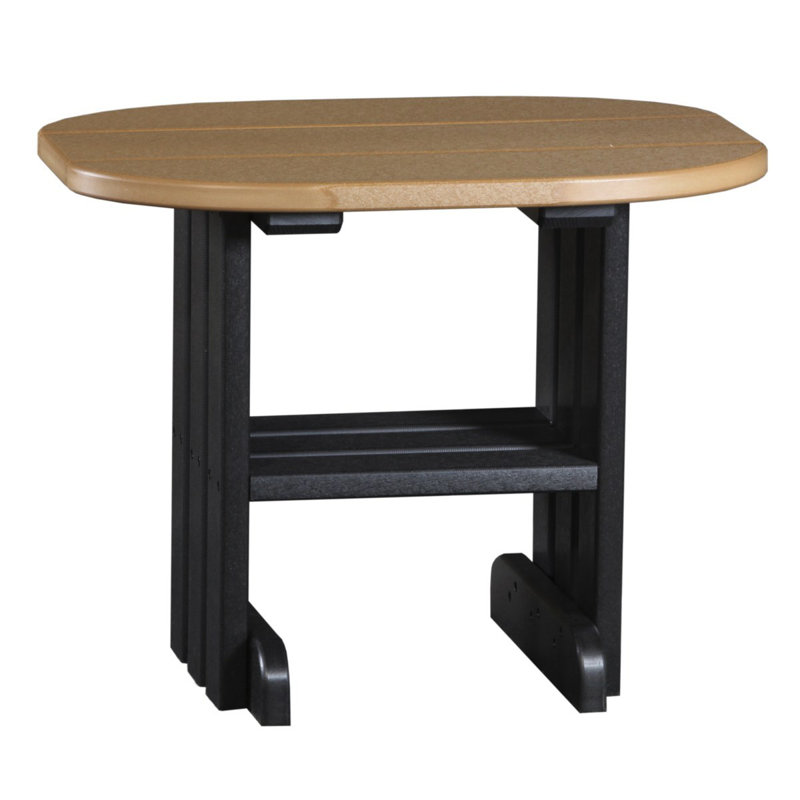 Table d’appoint en plastique Azusa, Cèdre, Noir