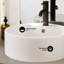 Monaco Glossy Ceramic Circular Vessel Bathroom Sink with Overflow