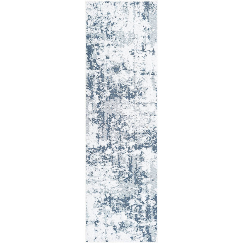 Cotton Abstract Indoor Rug, Runner 2'7" x 8'