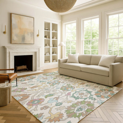 Machine Washable Indoor/Outdoor Chantille ACN2587 Floral Rug