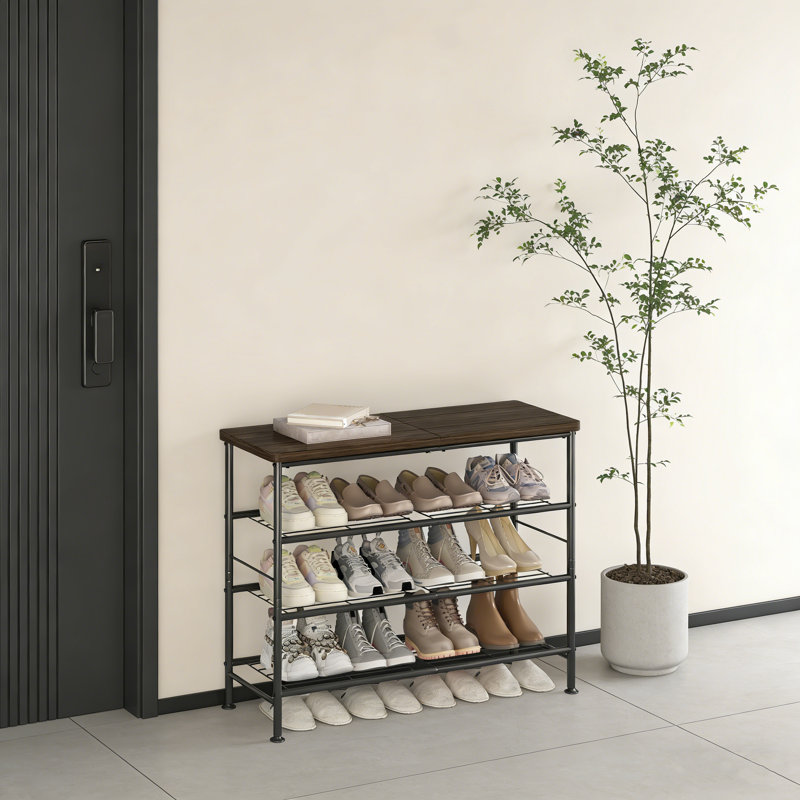 Range-chaussures en métal de style rustique
