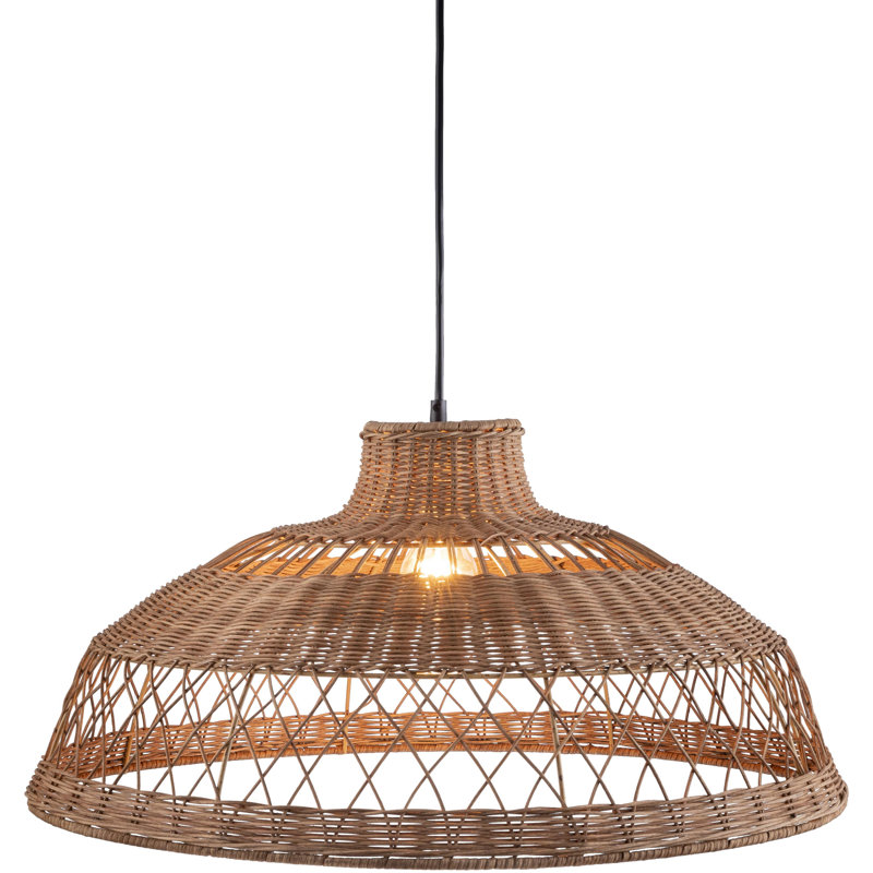 Luminaire suspendu en rotin Borum, H 59 po x l 20 po x P 20 po