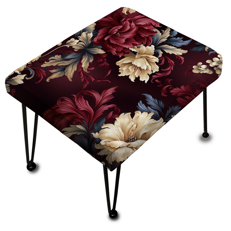 Regency Damask Grandeur Victorian Motif - Repose-pieds rectangulaire floral