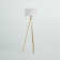 Braynt Metal Tripod Floor Lamp with Glass Shade