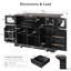 Chariot de rangement pour cuisine sur 4 roues avec 4 tablettes de porte et abattant-1837991842