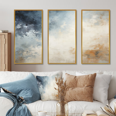 «Mute Colors Minimalisme Storms», ensemble d'art sur toile Tempêtes