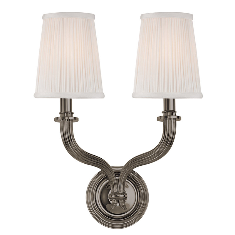 Danbury 2 - Light Candle Wall Light, Antique Nickel