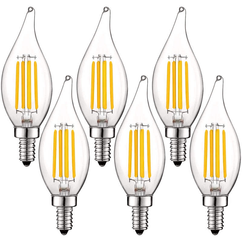 5 Watt (40 Watt Equivalent), CA11 LED, Dimmable Light Bulb, E12/Candelabra Base