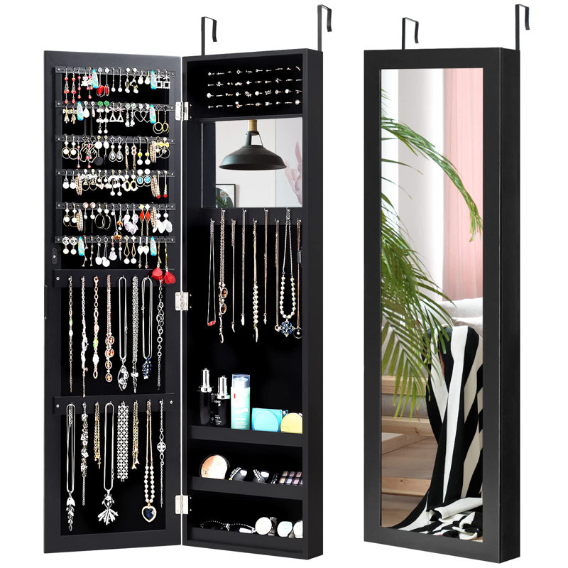 Nalany Jewelry Armoire, Black