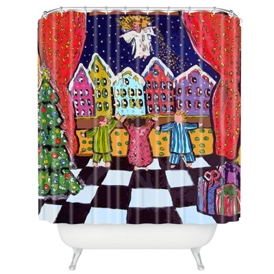 Rideau de douche simple christmas ange Faustine