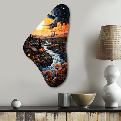 Jan - art mural asymétrique en métal Vangogh Boomerang