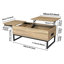 Table basse à plateau relevable avec rangement