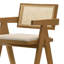 Chaise de bar en rotin tissé noyer clair (ensemble de 2)