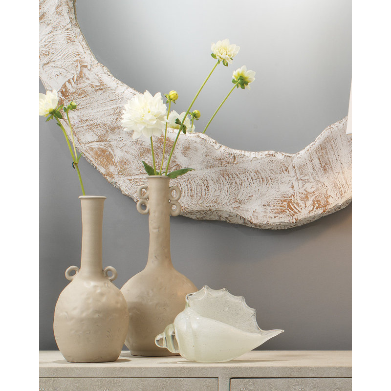 Triton Shell in Steel Blown Glass, White