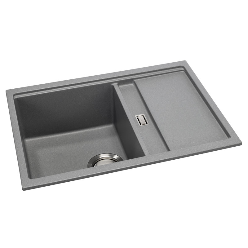 Synchronist Compact 1.25 Bowl With Drainer (600X460), Metallic Grey