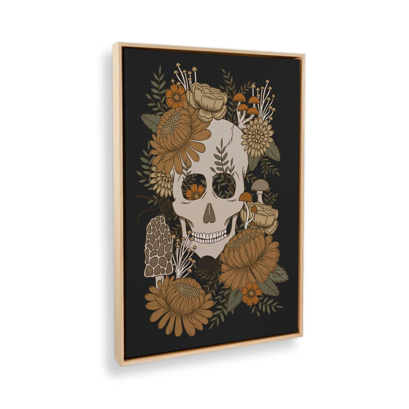 «Autumn Skulls» par Lathe & Quill, reproduction d'art, H 24 po x l 18 po, Impression encadrée sans passe-partout, Tanné