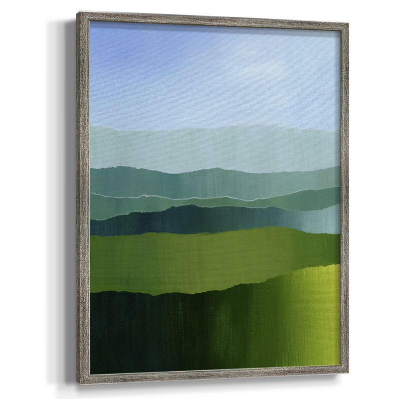 Blue Ridge Fade I, reproduction encadrée - bois massif, H 30 po x l 24 po