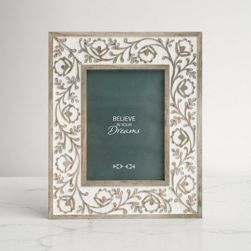 Lille Beige Wood Embossed Picture Frame