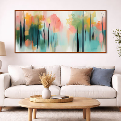 «Green Pink Magnus VI - Green Peaceful», reproduction d'art sur toile