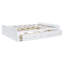 Structure de lit plateforme en bois grand format avec 6 tiroirs, blanc-747991100