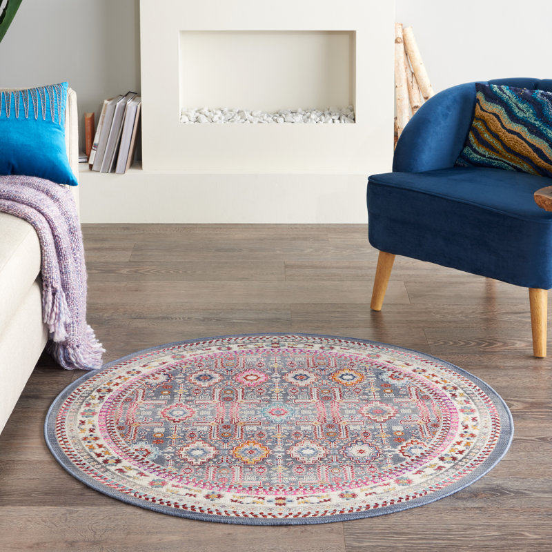 Lavant Oriental Indoor Rug, Round 4'