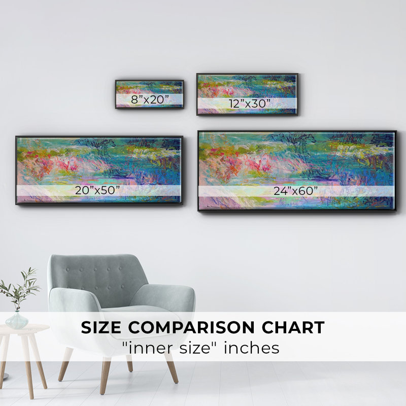 Floating on a Dream- Framed Canvas, 12" H x 30" W