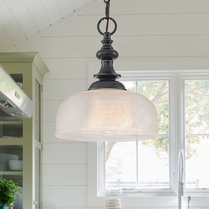 Luminaire suspendu bol 1 lumière, Noir