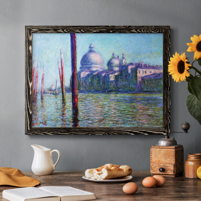 «The Grand Canal In Venice», 1908 03, reproduction d'art sur toile, Noir, 18" H x 26" W x 1.5" D