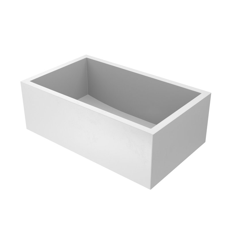 Évier de cuisine de style campagnard en béton de L 30 po x l 18 po NativeStone®, Perle