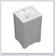 Meuble-lavabo gris de 20 po avec lavabo, porte à fermeture douce, support de rangement et tablette réglable pour les salles de bain modernes-7885132