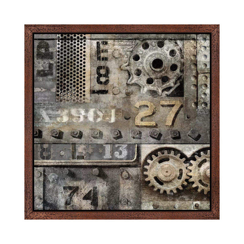 Industrial II by Dylan Matthews - Print on Canvas, Brown Framed, 66.04 cm H x 66.04 cm W