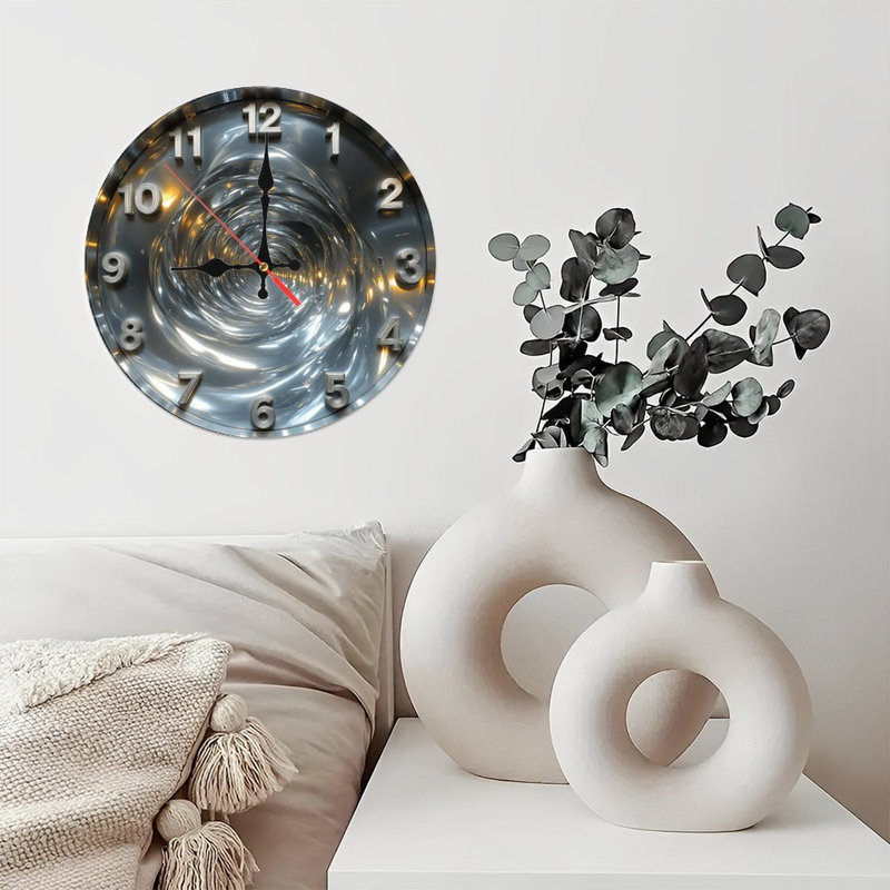 Horloge abstraite tourbillonnant