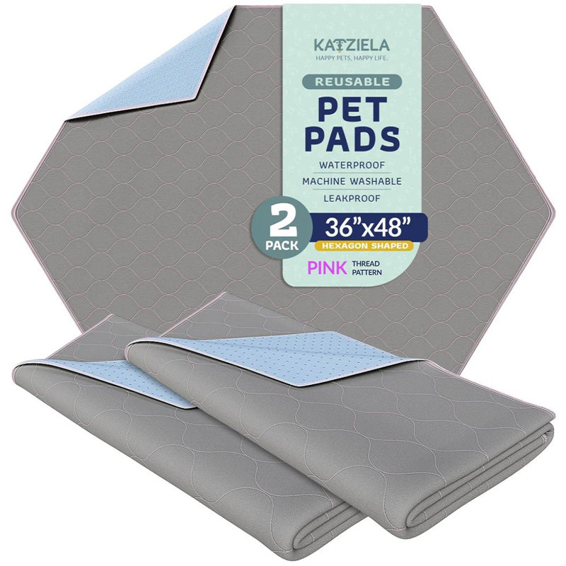Surmatelas réutilisable Elenie Katziela, L 48 po x P 36 po x H 1 po, Rose