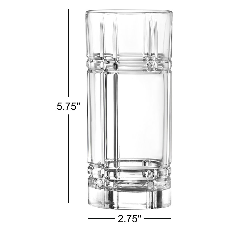 Highball Glass - Drinking Glasses - Set of 2 - Glass Crystal Tumbler - Glassware, 12 oz.