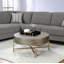 Table basse brun clair et champagne