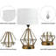 Ensemble de lampes de table 16,5 "avec base en métal et USB double (ensemble de 2)