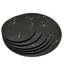 Plateau de table rond en verre trempé de 36 pouces en marbre noir - remplacement bricolage pour les tables de salle à manger, de café et de patio